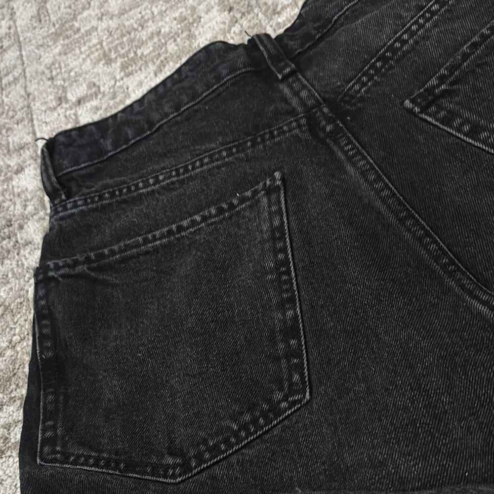 ZARA Black Denim Women's Shorts - Picture 6 of 11